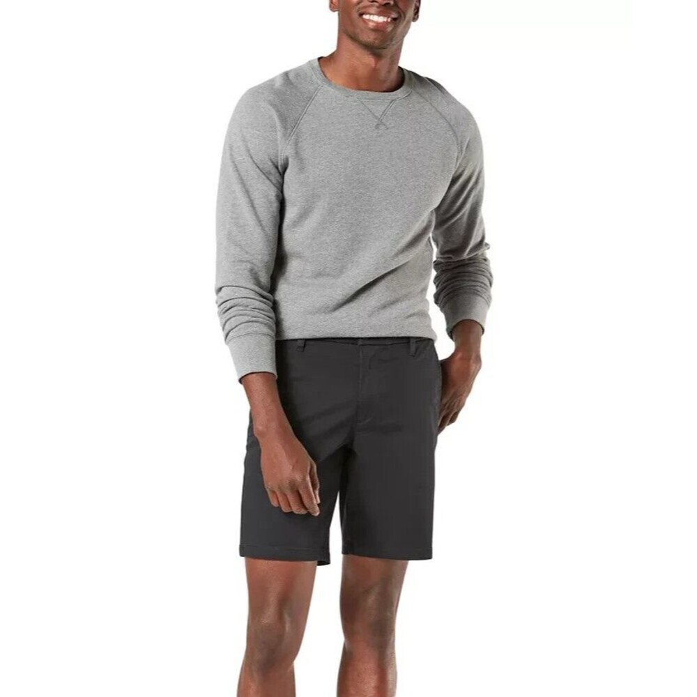 Dockers Men's Shorts Straight-Leg Supreme Flex Stretch Black Big &Tall 48
